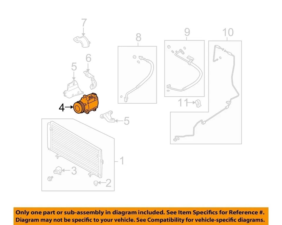 Subaru Legacy 2008 aire acondicionado compresor 115 k OEM Foto 4 de 4