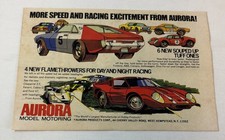 1970 Aurora slot cars ad  TUFF ONES and FLAMETHROWERS