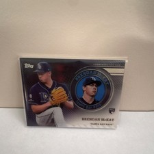 2020 Topps Baseball Series 2 Player Medallion Rookie Brendan McKay #TPM-BM Rays