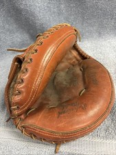 Nokona CM73 Pro Line Catchers Mitt Vintage Brown Leather Baseball Glove USA Made