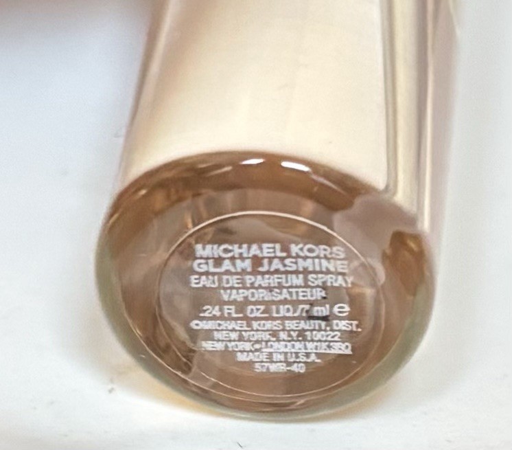 New Michael Kors Glam Jasmine EDP Perfume Spray Travel Size 7 ml/0.24 oz~Rare thumbnail 2