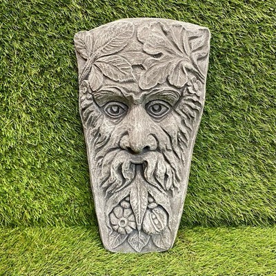 Beton grün Baum Mann Wandrelief Fantasy hängend Outdoor Garten Dekoration