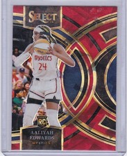 Aaliyah Edwards 2024 Panini Select WNBA Premier Level Red Cracked Ice-#130 RC SP