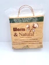 Warm and Natural Needled Cotton Batting 34"x45" New in package