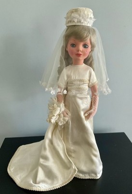 Vintage Furga Alta Moda Bride Doll Simona COMPLETE Entusiasmo 17'' Italy 1960s