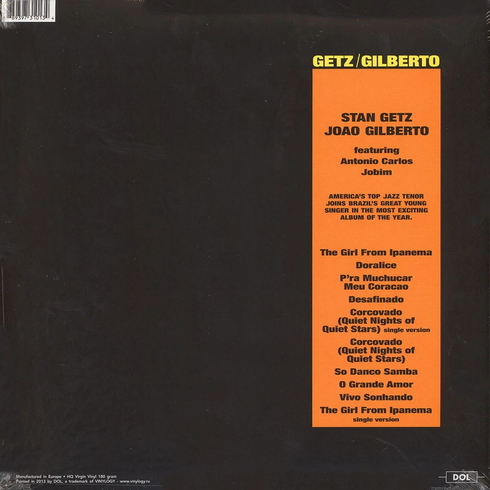 Stan Getz & Joao Gilberto - Getz / Gilberto Ga (Vinyl LP - 2018 - EU - Original) - Bild 2 von 2