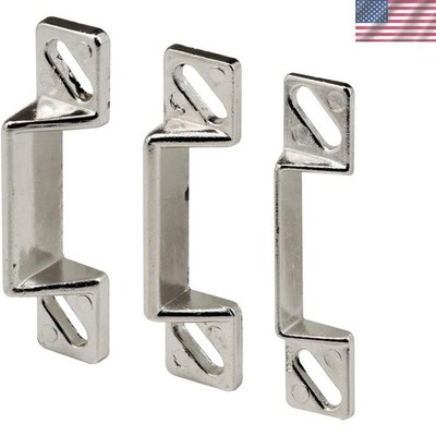 3-Pack Zinc Diecast Strike Plates for Optimal Storm Door Security - Easy Install