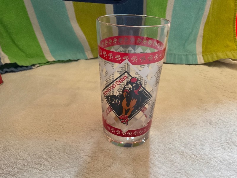 2003 129th Kentucky Derby Mint Julep Glass Churchill Downs Louisville Souvenir