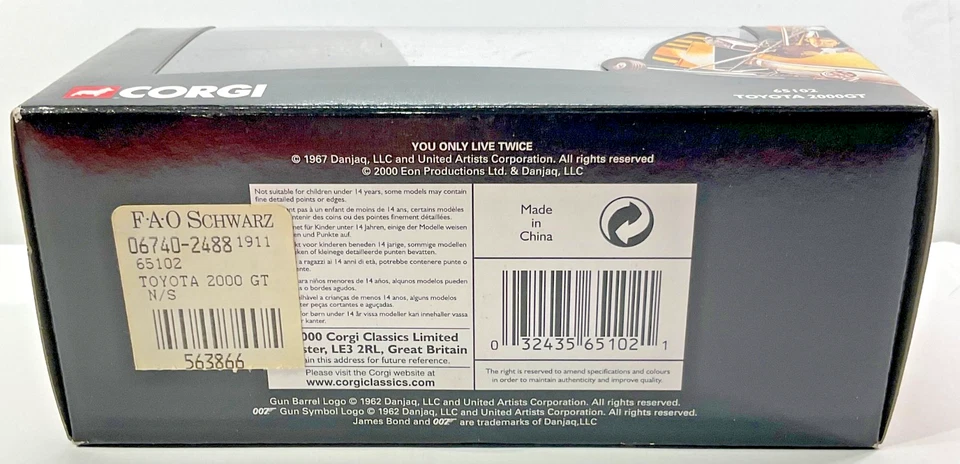 2000 CORGI JAMES BOND 007 TOYOTA 2000GT YOU ONLY LIVE TWICE - Image 3 of 4