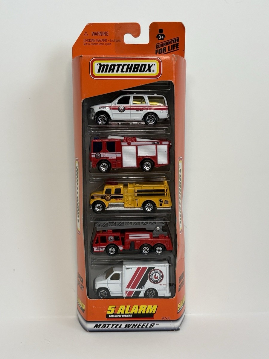 1999 Matchbox Fire Truck Alarm 5 pack Gift Set Mattel Wheels. | eBay