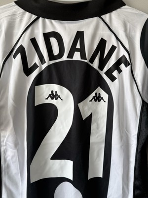 Zinedine Zidane Juventus New Men's Retro Vintage Home Kappa Soccer