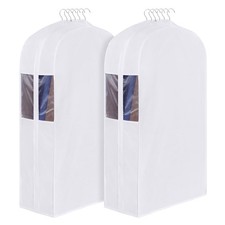 Univivi Premium Cotton Garment Bags for Hanging Clothes and Storage, 40 Inch ...