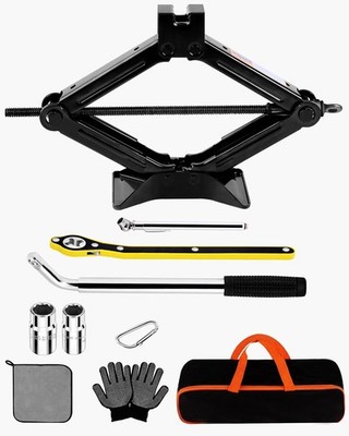 2.0-ton Scissor Jack in Your car's Roadside Emergency kit, Must-Have Spare tire