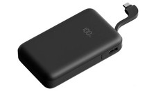 Juice 10000mAh Eco 2 Charges Portable Power Bank -Black- Intergrated USB-C Cable
