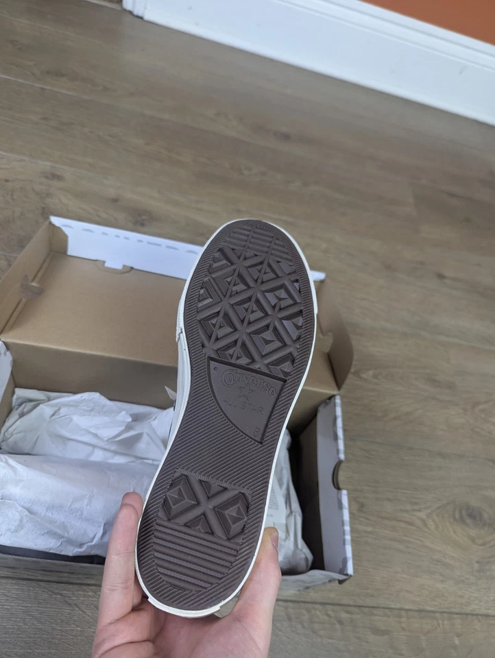 Comme Des Garcons Converse Uomo Taglia 8 Chuck Taylor Nero Bianco Nuove Con Scatola - Immagine 3 di 4