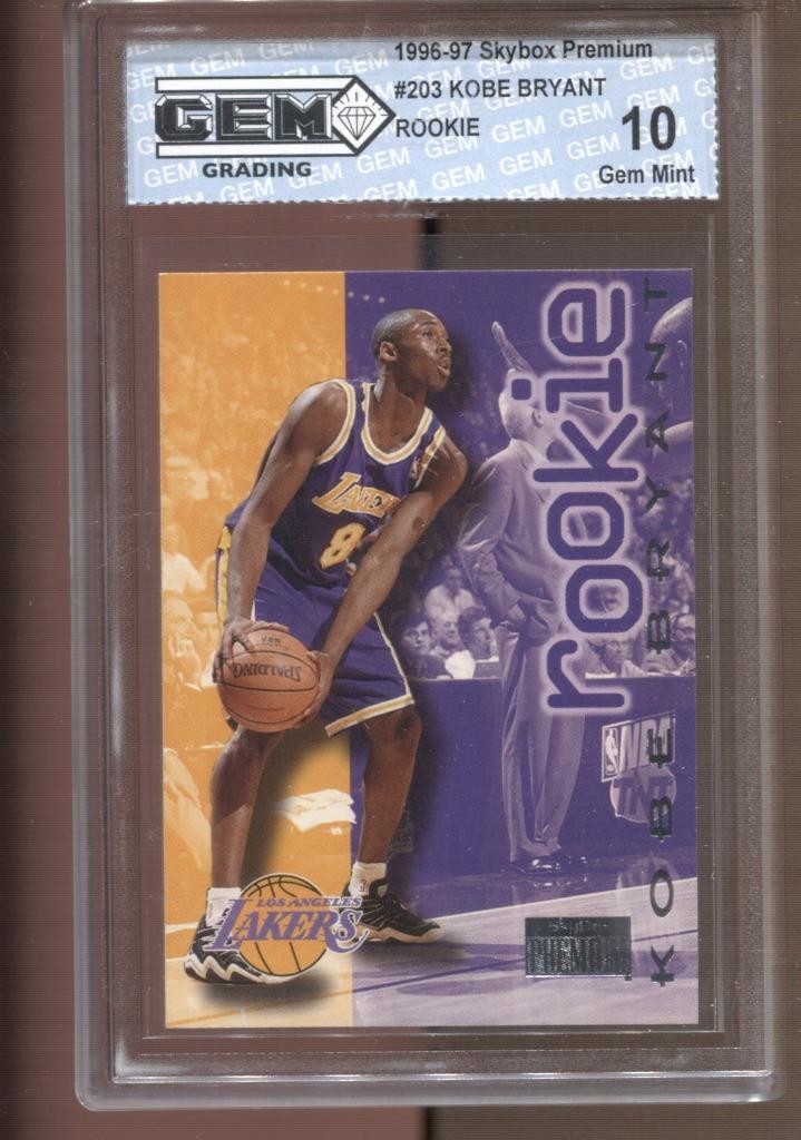 1996-97 Kobe Bryant Skybox Premium #203 Gem Mint 10 RC Rookie LA Lakers