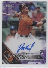 2016 Topps Chrome Rookie Purple Refractor 107/250 Dariel Alvarez #RA-DA Auto f0v
