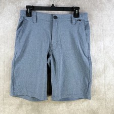 Hurley Shorts Youth Large 14-16 Blue 9.5" Hybrid Adjustable Waist Boys Chino