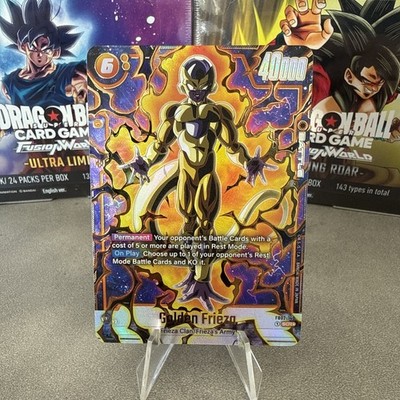 Golden Frieza FB02-140 SCR Star Alt Art DBS Fusion World Blazing Aura NM Eng