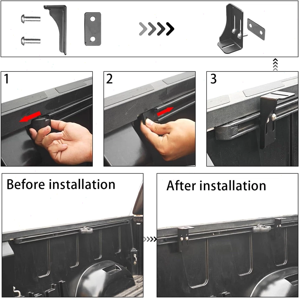 5.5ft Truck Bed Tonneau Cover Retractable For 2010-2025 Toyota Tundra Aluminum - Image 3 of 4