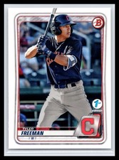 2020 Bowman 1st Edition #BFE-40 Tyler Freeman 1st Paper Prospect RC Indians