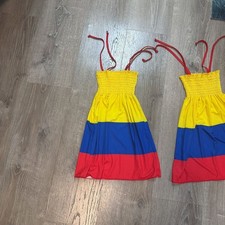 Colombia Flag Print Dress for Women