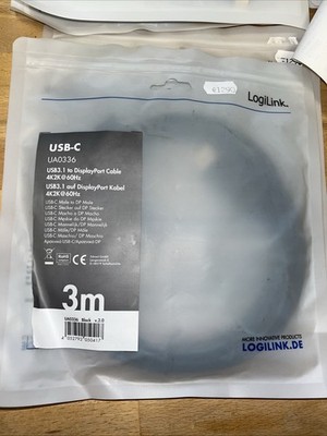LogiLink USB-C 3.1 Kabel Zu Displayport, 3 Meter, 4k2k@60hz