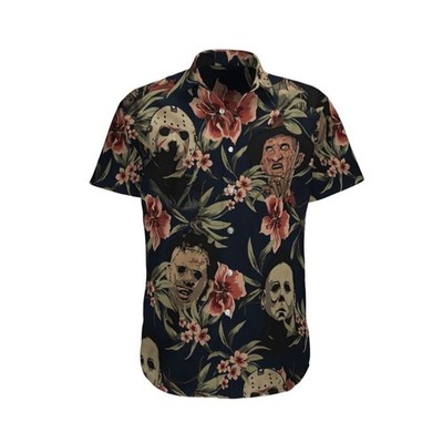 Horror Movies Killer Face Halloween Hawaiian Shirt