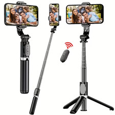 40-Inch Extendable Selfie Stick Tripod Phone Stand Wireless Remote 360 Rotation