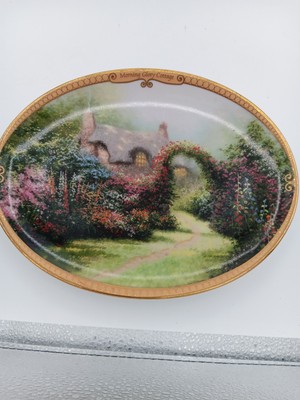 Thomas Kincade Scenes Of Serenity Collectors Plate  Morning Glory Cottage  