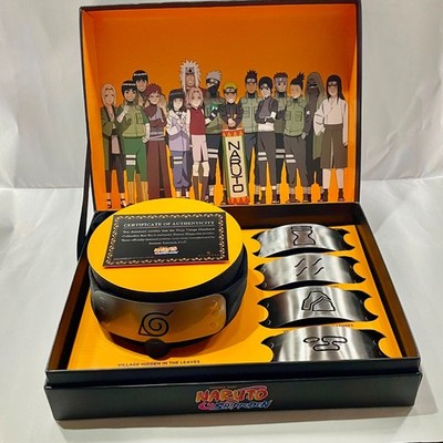 Naruto Shippuden Ninja Headband Collectors Set w/ Certificate of Authenticity