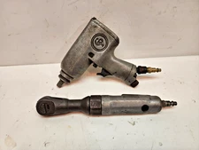 Lot Chicago Pneumatic 3/8” Air Ratchet Wrench & CP734 Air Impact Wrench 1/2" Dr.