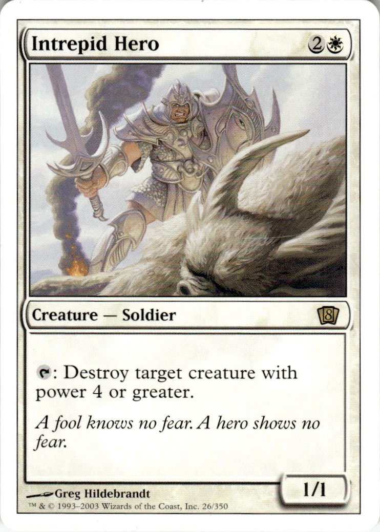2003 Eighth Edition Magic The Gathering Intrepid Hero 26/350 LP
