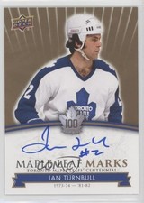2017 Upper Deck Toronto Maple Leafs Centennial Leaf Marks Ian Turnbull Auto 8tn