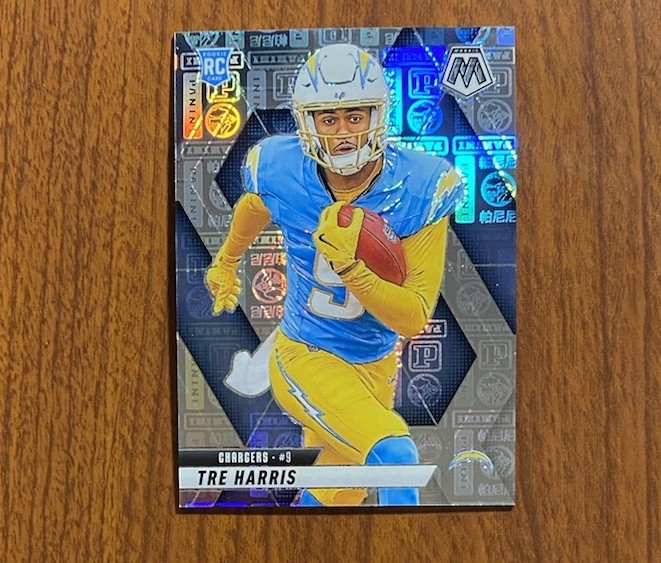 2025 Panini Mosaic #326 Tre Harris Silver Knight Rookie /149 Chargers RC
