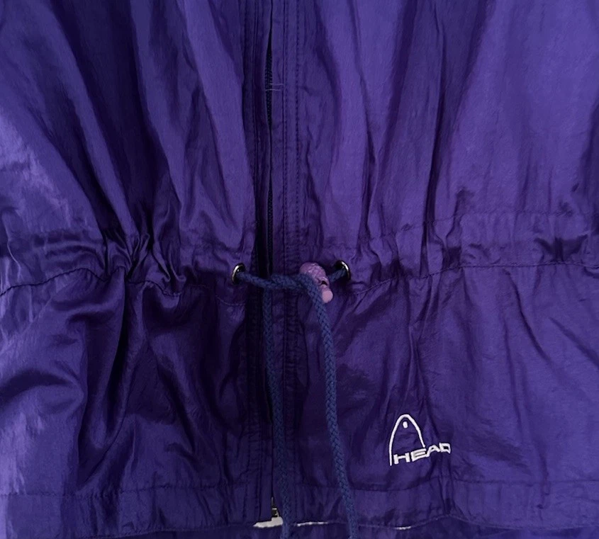 Conjunto de cortavientos y pantalones Head Track Suit púrpura abstracto para mujer talla grande leer de colección Foto 4 de 4