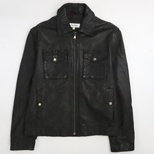 Calvin Klein Leather Jacket Size Medium Black