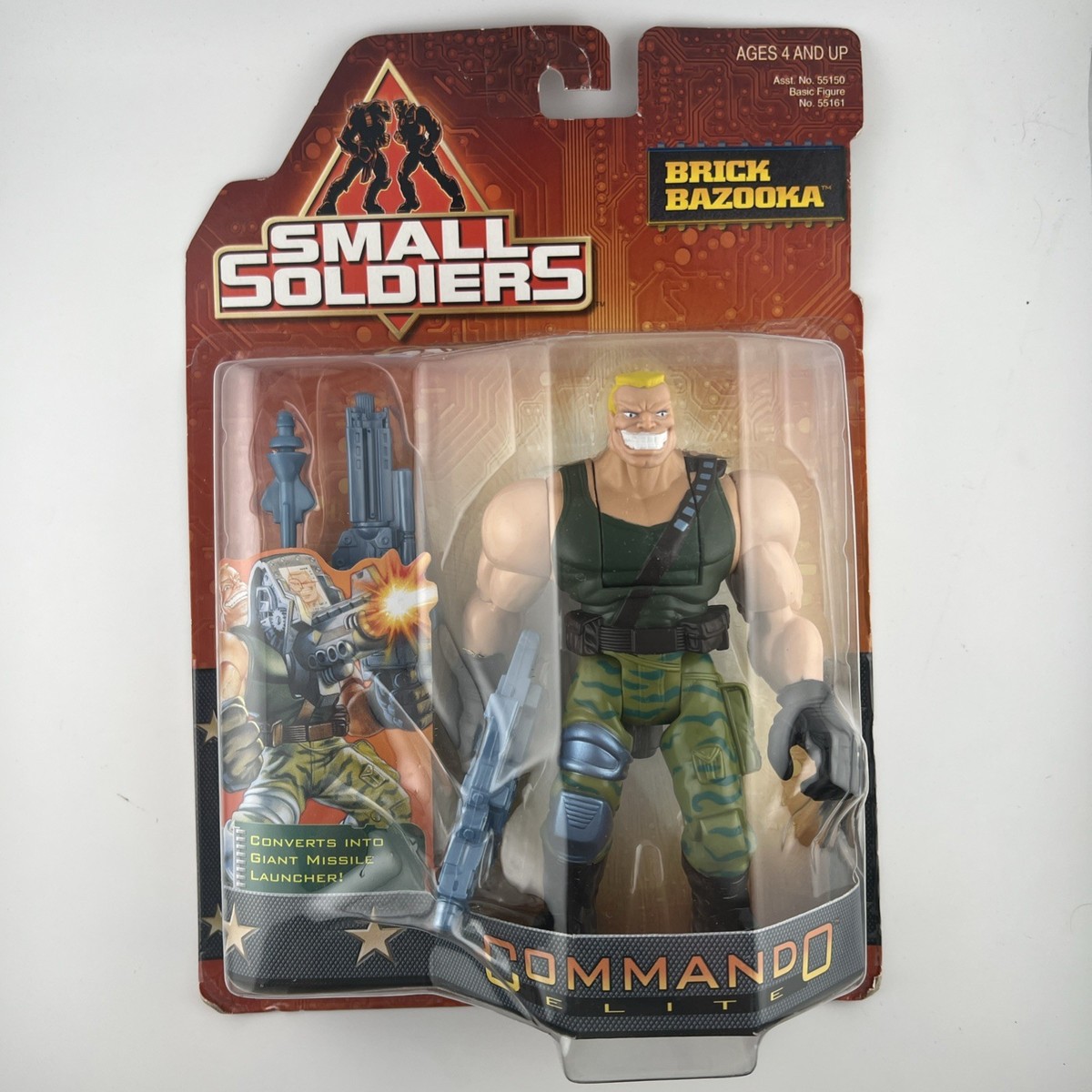 Small Soldiers Commando Elite Brick Bazooka Vintage 1998 Action