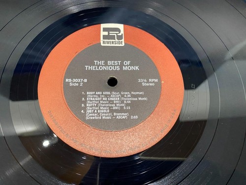 THE BEST OF THELONIOUS MONK RIVERSIDE RS 3037 STEREO US VINYL LP - Picture 5 of 7