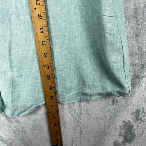 Brooks Brothers Hemden 1818 Herren 100% Leinen Regent Knopf türkis blau kurzarm - Bild 5 von 11
