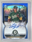 Colby Thomas 2023 Bowman #CPA-CT Blue Refractor Chrome 1st RC Auto /150