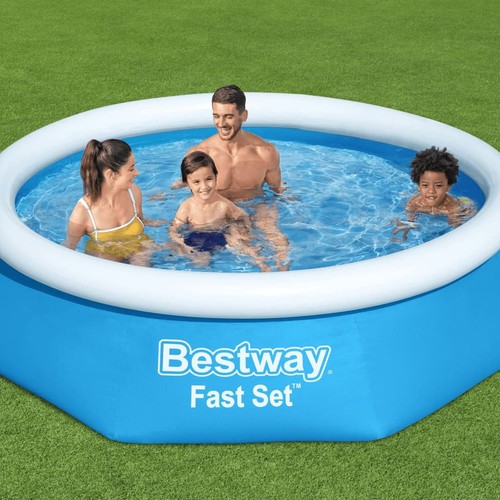 Bestway Fast Set Aufblasbarer Swimmingpool Rund 244x66 cm - Bild 1 von 5