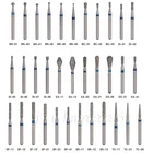 100 Types Dental FG Diamond Burs For High Speed Handpiece Friction Grip 50pcs