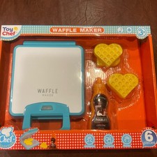 Toy Chef Waffle Maker Set With Waffles Kids Preschool Pretend Play New
