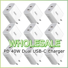 PD 40W Fast USB C Charger Block Wall Charger Plug Dual Type C Power Adapter Lot