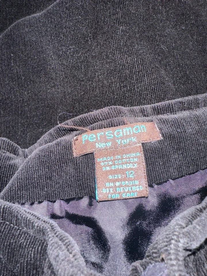Persaman New York Skirt 12 Black Corduroy Goth Whimsigoth Peasant Pirate - Image 4 of 4
