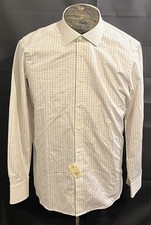 Taccaliti Dress Shirt Mens 15.5 39 Yellow Blue Check Tallin Made In Italy