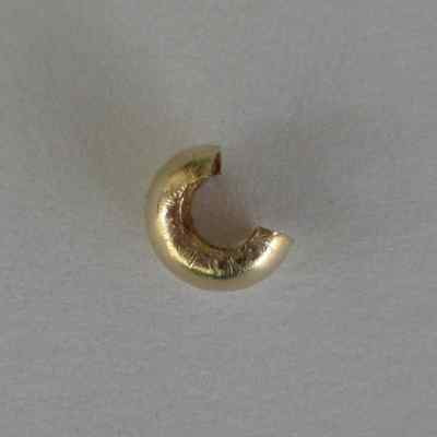 Gold gefüllt Quetschperlen Abdeckung 4 mm (groß) - 10er Pack
