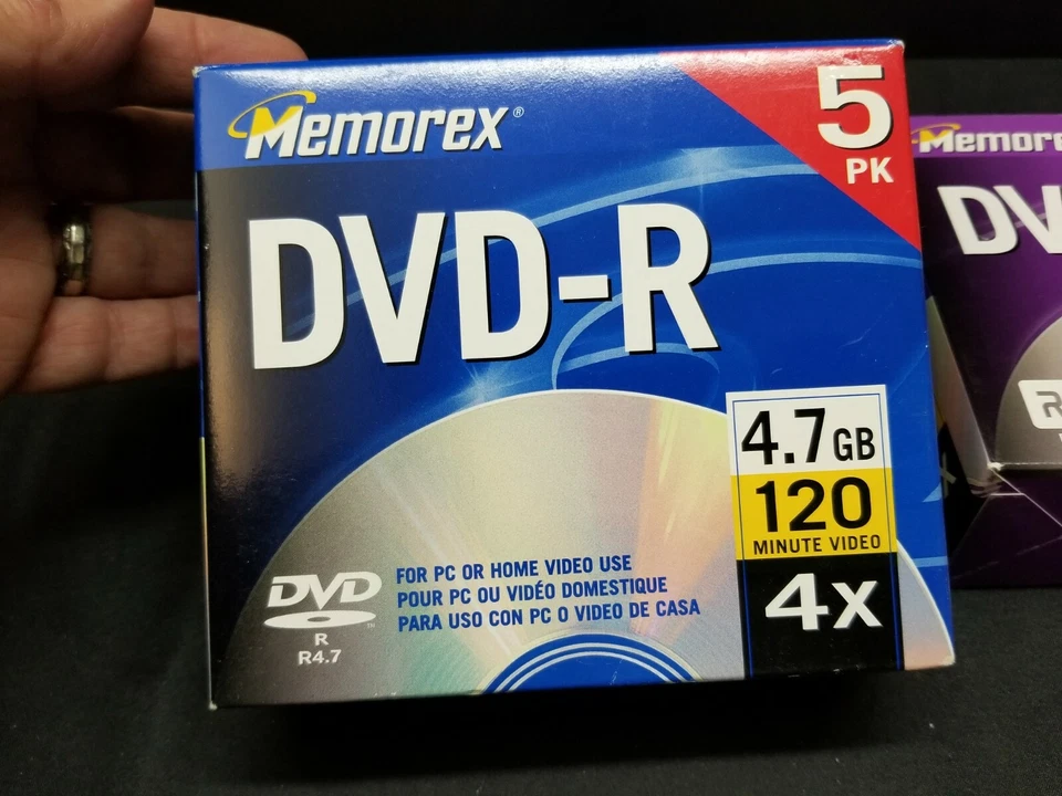3 Packs ALL NEW Memorex DVD Lot: (1) 3 Pk DVR+RW (2) 5 Pk DVD-R & (3) 5 Pk DVD+R - Image 4 of 4