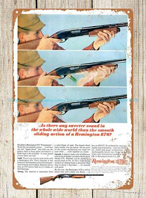1964 870 Wingmaster Shotgun ads tin sign decorating styles gunarms